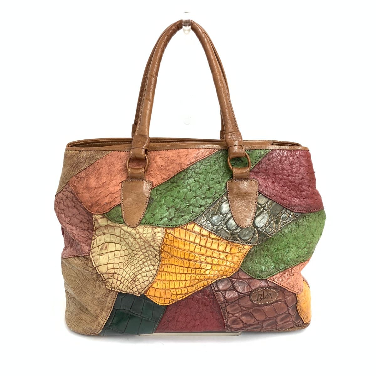 IBIZA Ibiza Tote Bag Good Condition Multi-Color Multi-Leather Patchwork Women's Bag