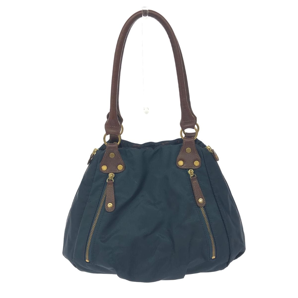 Russet 2WAY bag navy nylon side zip ladies multifunctional bag