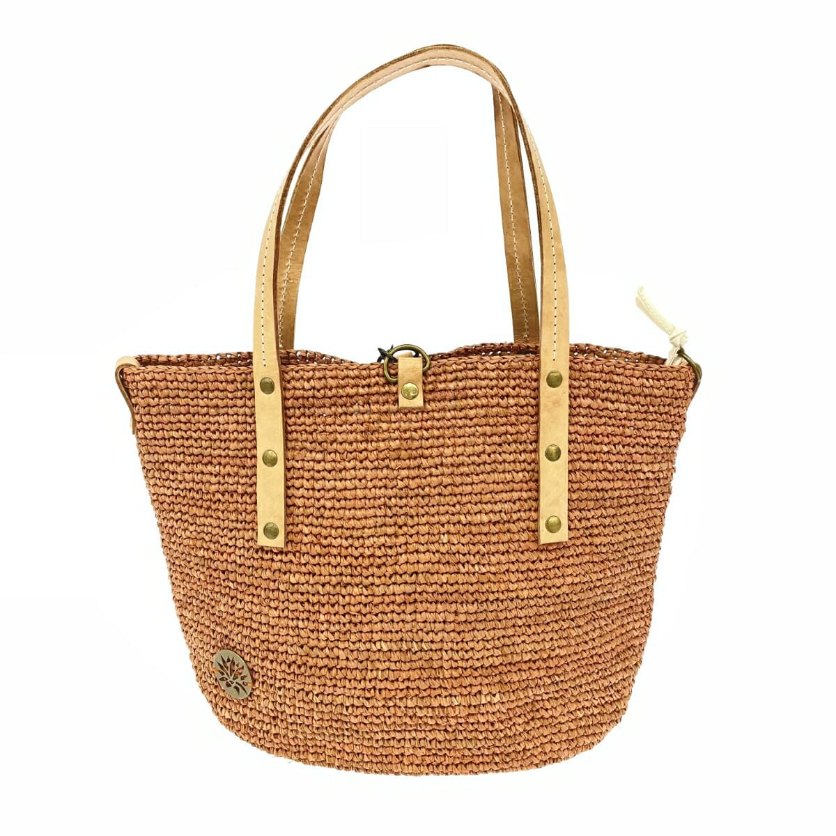 Ivahona basket bag, raffia, brown, ladies