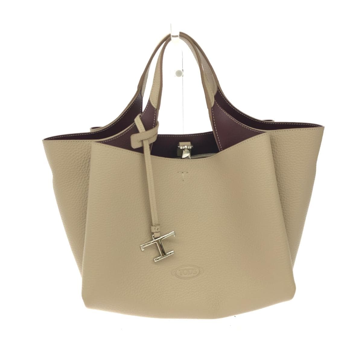 TOD'S 2WAY Bag in Excellent Condition APA 2 MANICI MINI TRAC LOGO Beige Women's