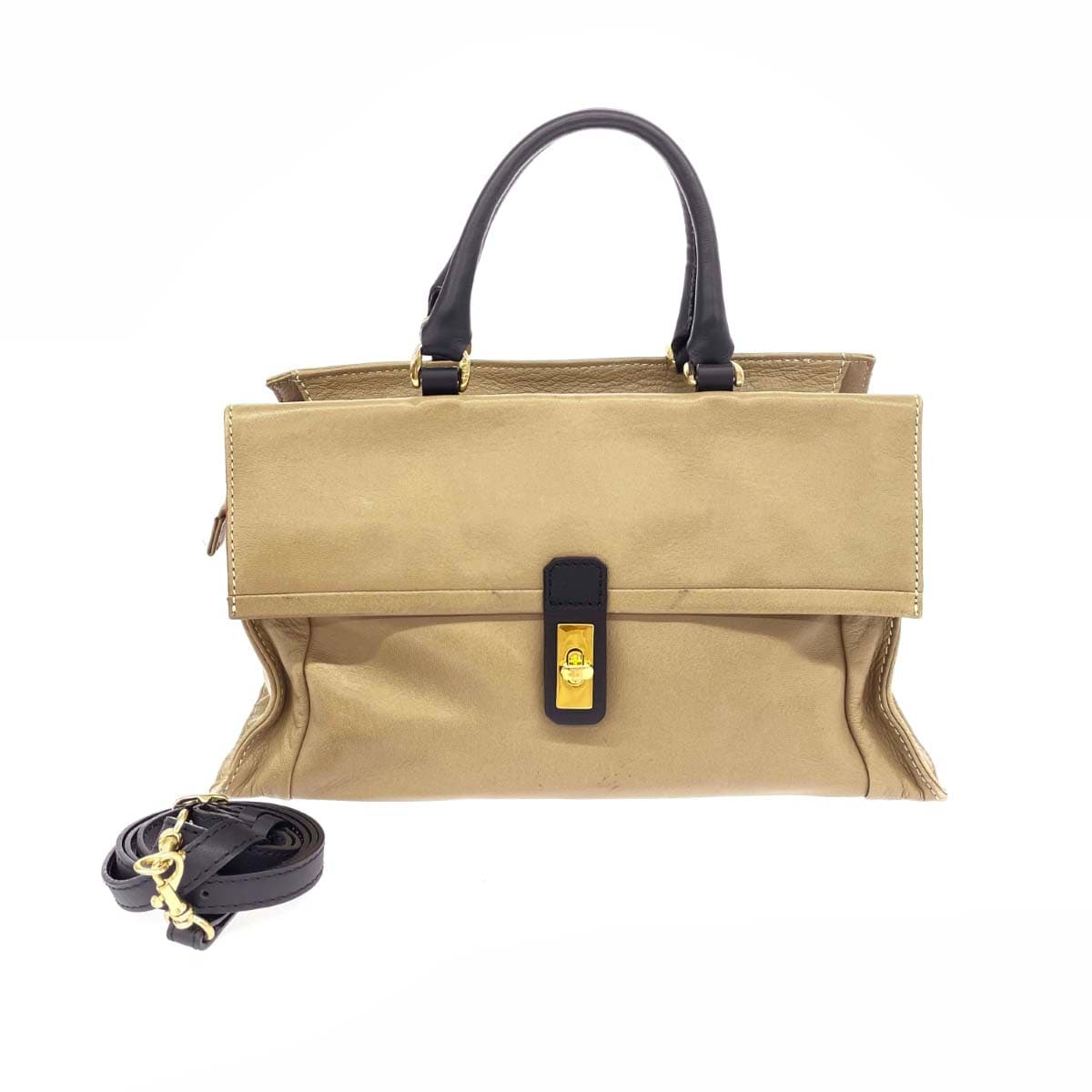 Potior 2WAY Tote Bag Leather Brown Women's