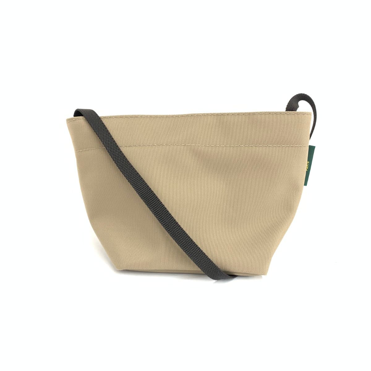 Herve Chapelier mini shoulder bag in boat shape, good condition, nylon, beige, ladies
