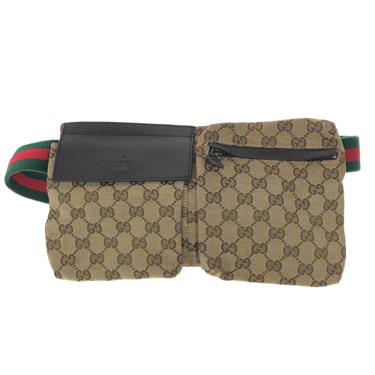 GUCCI Gucci Waist Bag Sherry Line/GG Canvas 28566 Beige Unisex