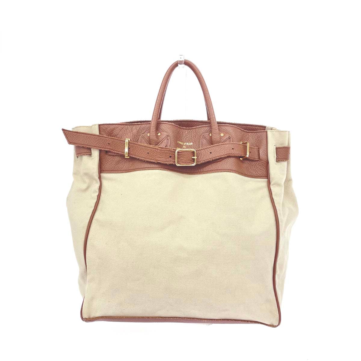 YOUNG & OLSEN The DRYGOODS STORE Young and Olsen / Tote Bag Good Condition Canvas × Leather Brown Ladies