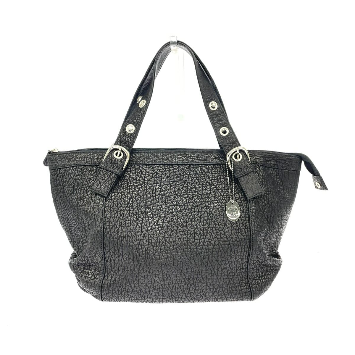 Sharkskin tote bag JRA certified / exotic leather Black ladies