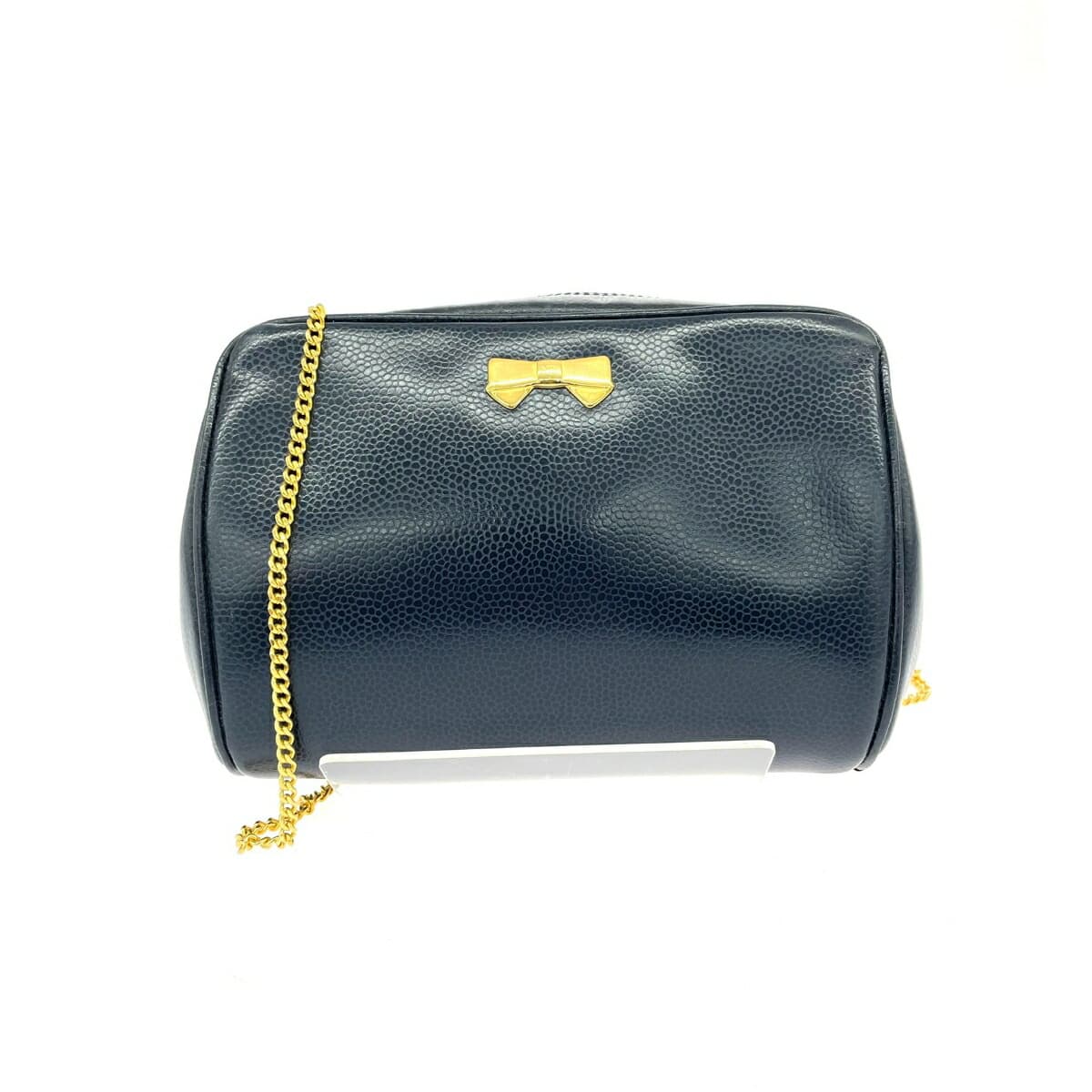 NINA RICCI Chain Mini Shoulder Bag NR Ribbon/PVC Navy Women's