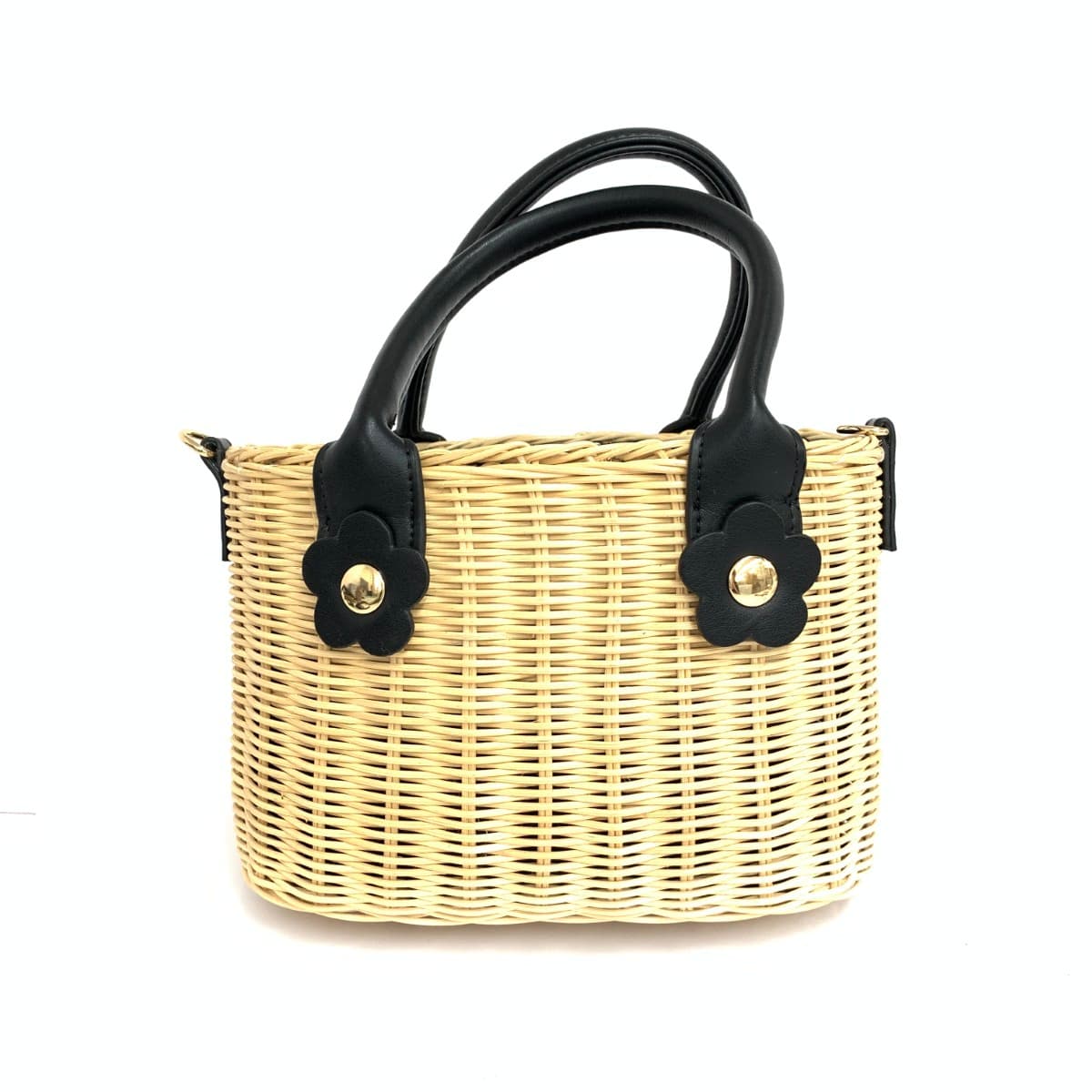 MARY QUANT Rattan Casime Daisy 2WAY Mini Tote Unused Item Beige Ladies