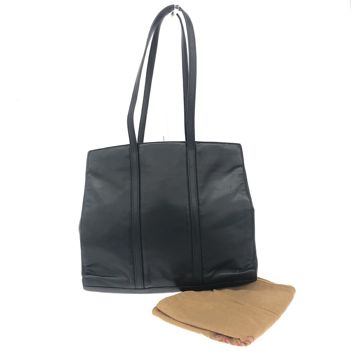 LOEWE Tote Bag Vintage/Logo/Leather/Black