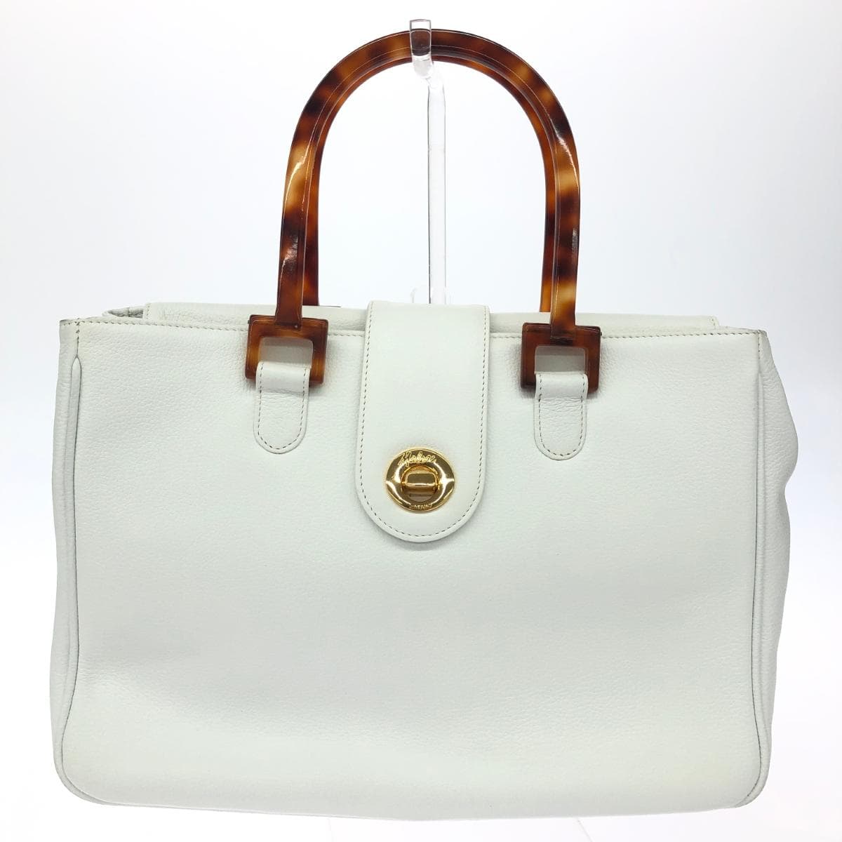 Marice Paris / Handbag Plastic handle / Turn lock hardware / Made in France White Women's