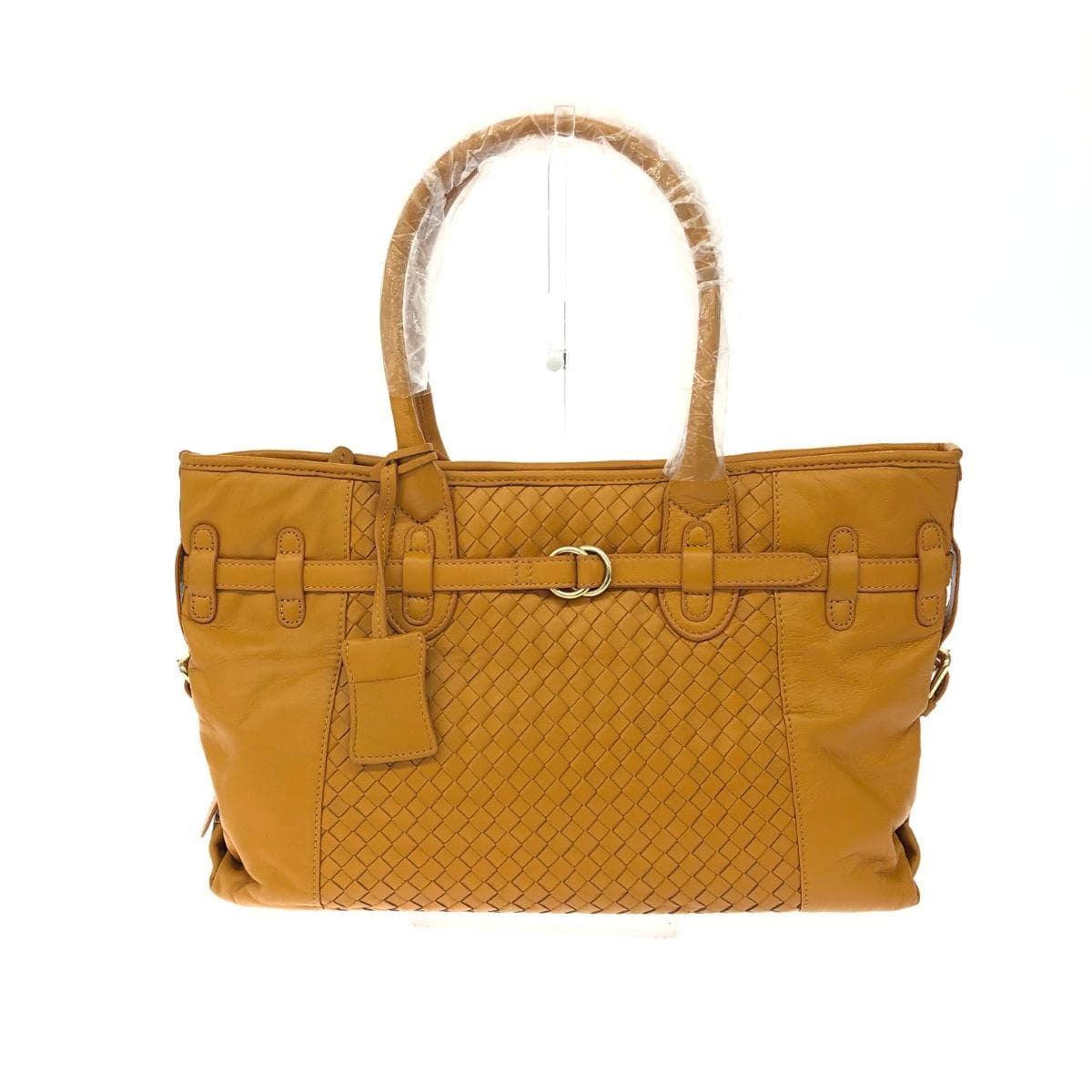 TOPKAPI Topkapi Chic of Treasure Topkapi Tote Bag Excellent condition Belt Intrecciato Leather Mustard Yellow Ladies
