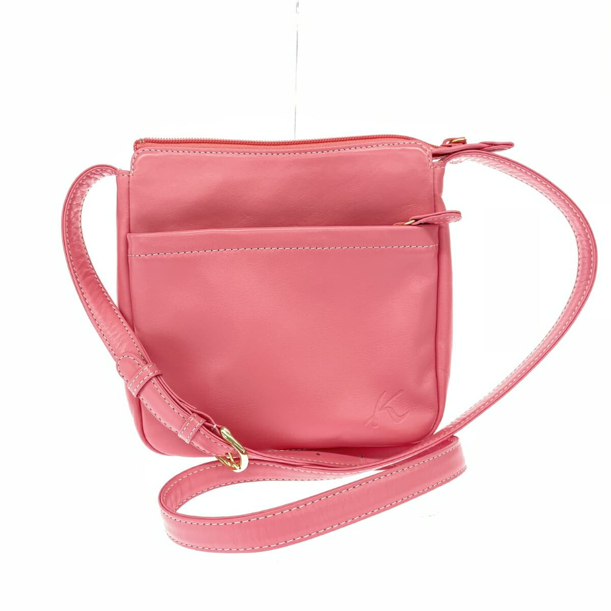 Kitamura shoulder bag in good condition, leather, pink, women's