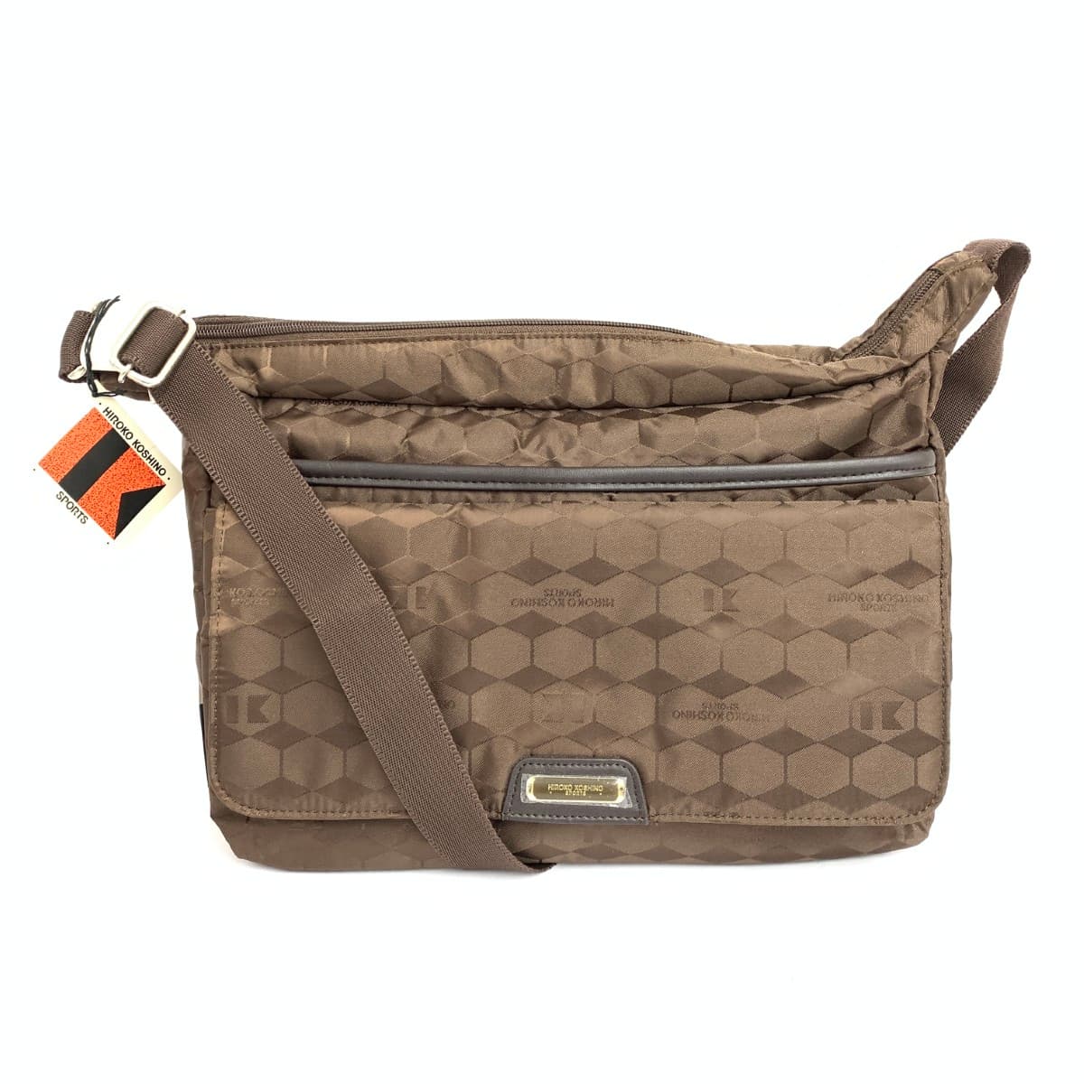 HIROKO KOSHINO Hiroko Koshino Sports/Shoulder Bag in excellent condition, logo/nylon, brown, ladies