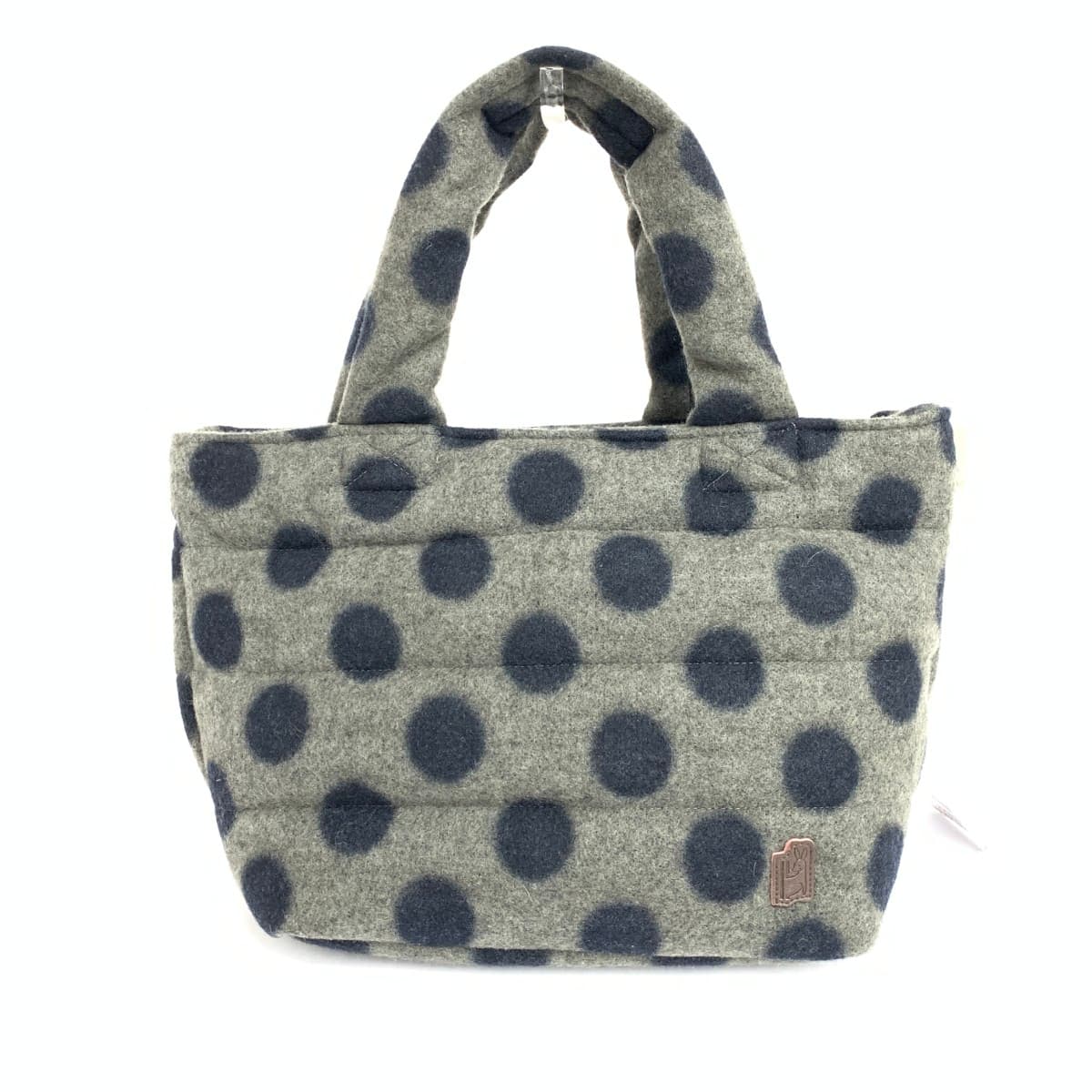 ROOTOTE Tote Bag Unused Item Feather Lou Dot Pattern Felt Gray Women's