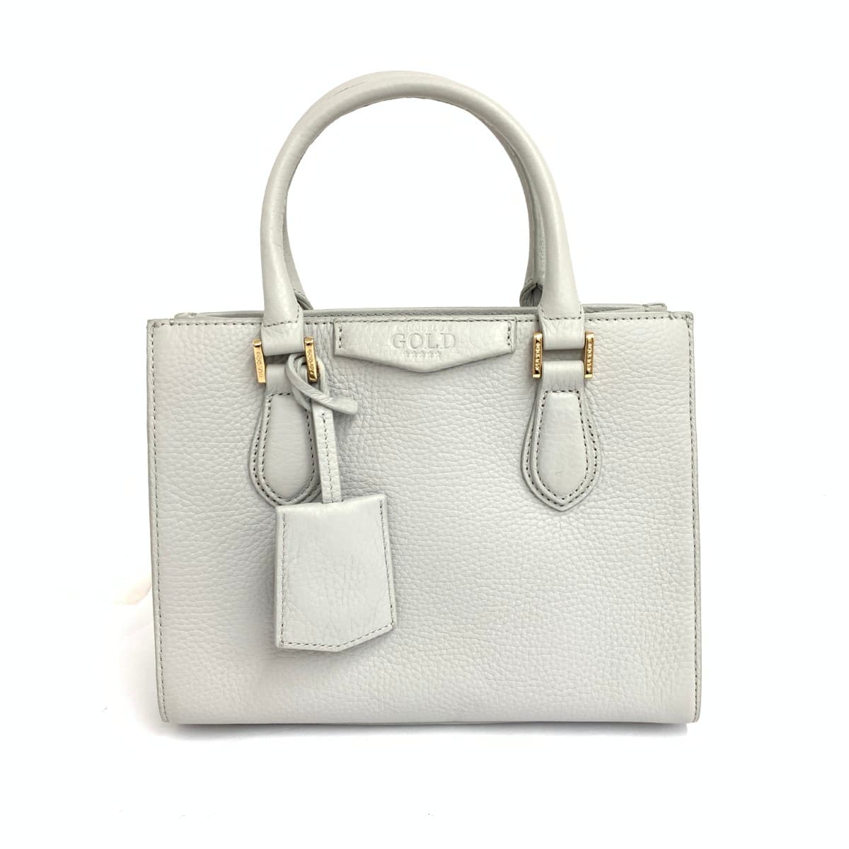 COCOCELUX GOLD 2WAY Tote Bag GOLD Heracles Mastrott Company Leather Pearl Gray 205DA0403 Gray