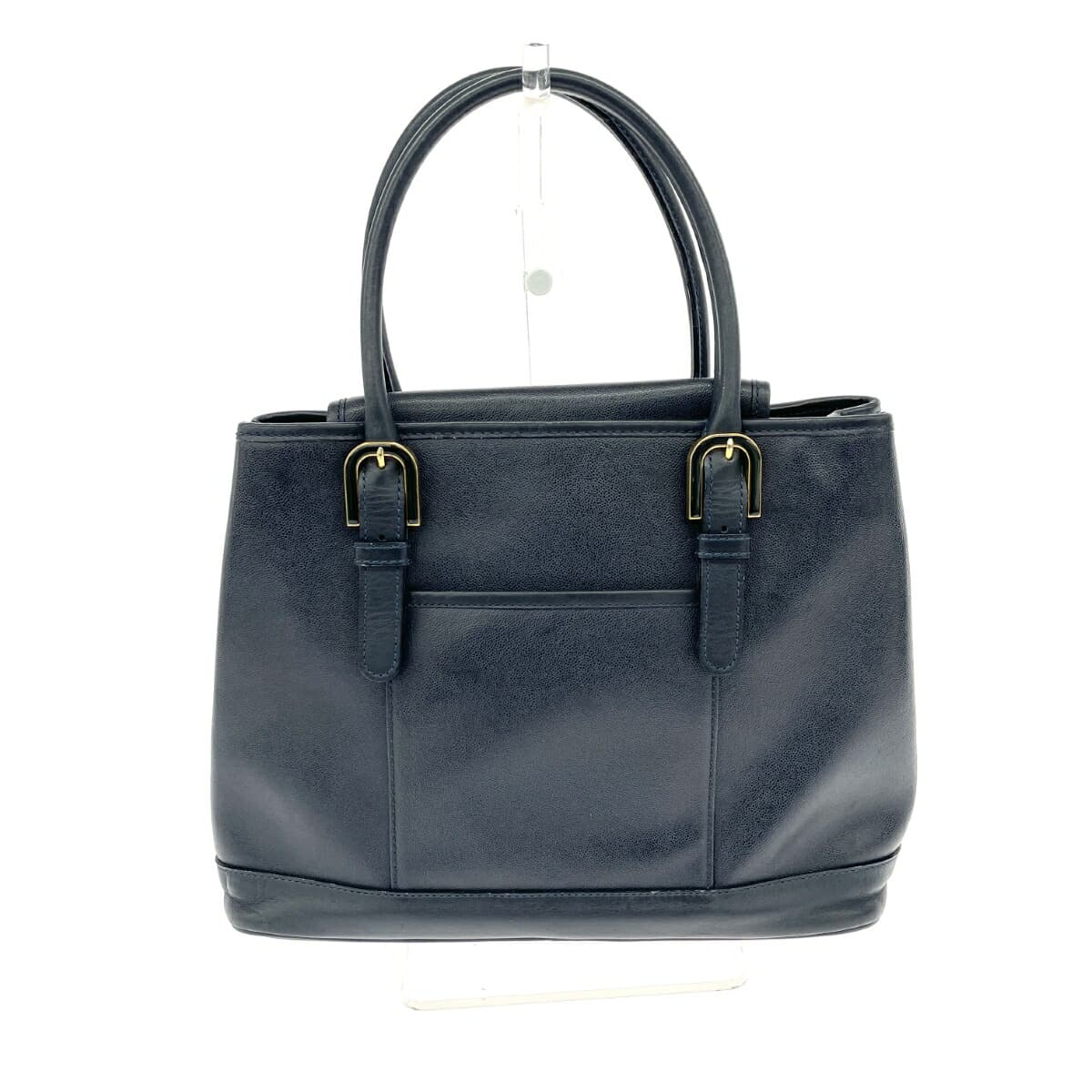 Marie Claire tote bag, leather, navy, women's