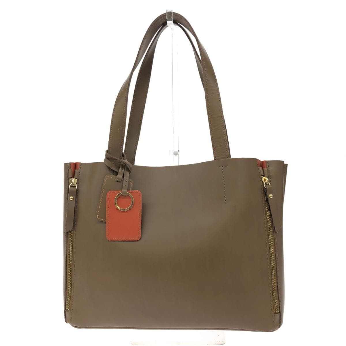 BARCOS Balcos Tote Bag in Excellent Condition Leather Brown for Women
