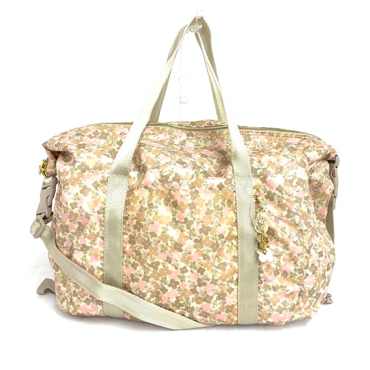 ANTEPRIMA MIST 2WAY Tote Bag Flower Nylon Beige Ladies