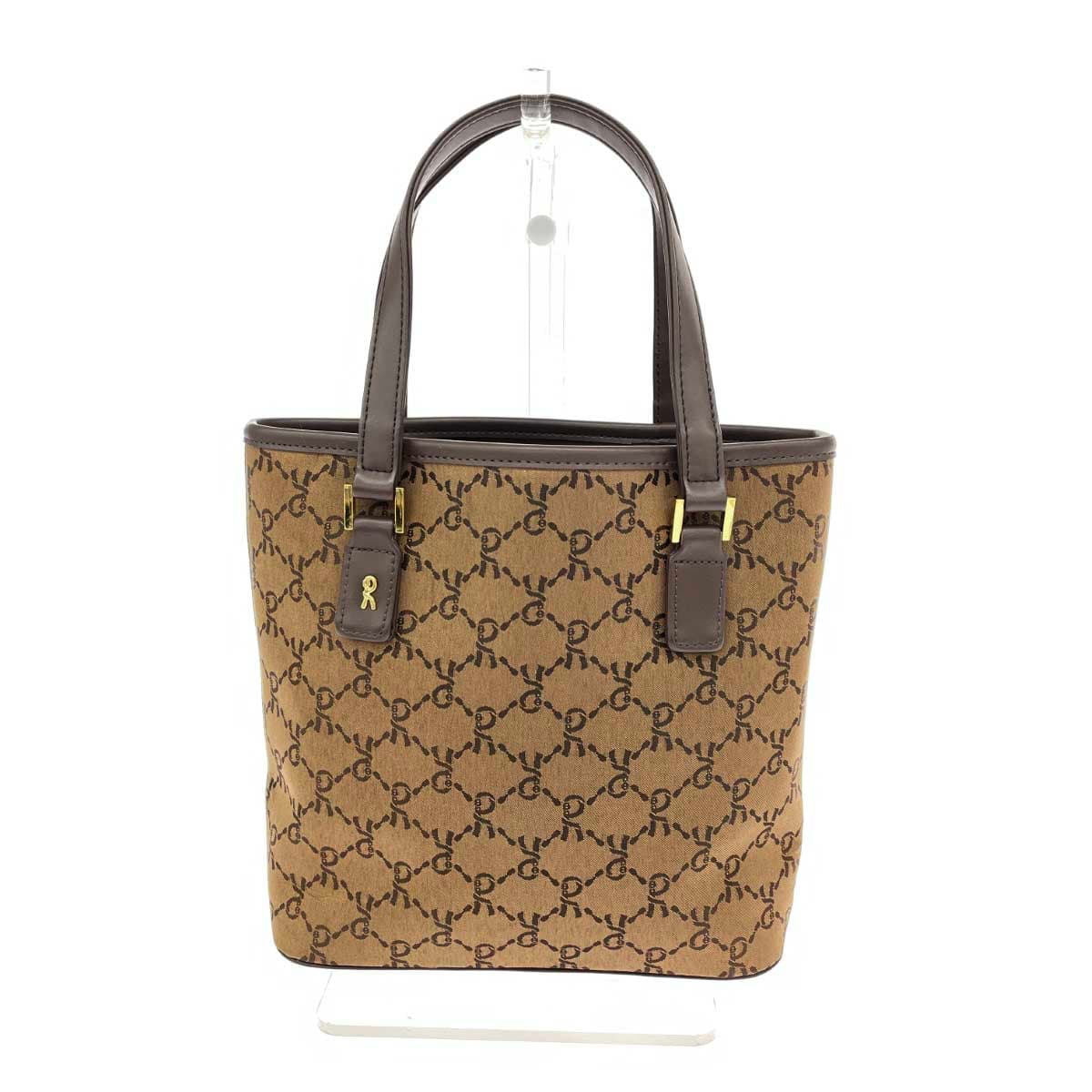 ROBERTA DI CAMERINO Mini Tote Bag Total Logo/Nylon Brown Ladies