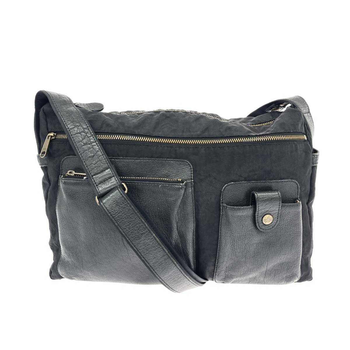 IBIZA Ibiza Shoulder Bag Nylon × Leather Black Women's