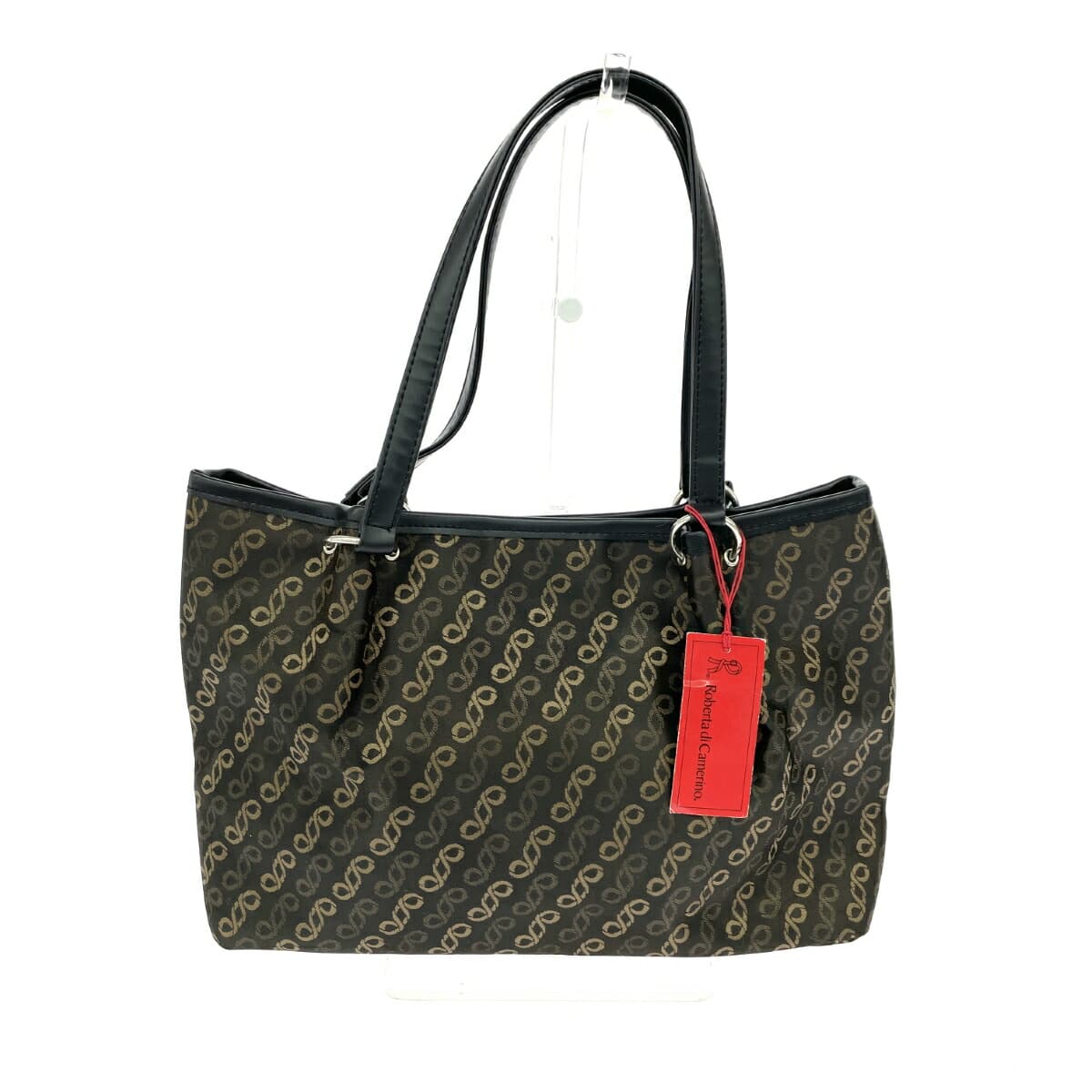 ROBERTA DI CAMERINO Tote Bag in Good Condition Nylon Black/Brown for Women