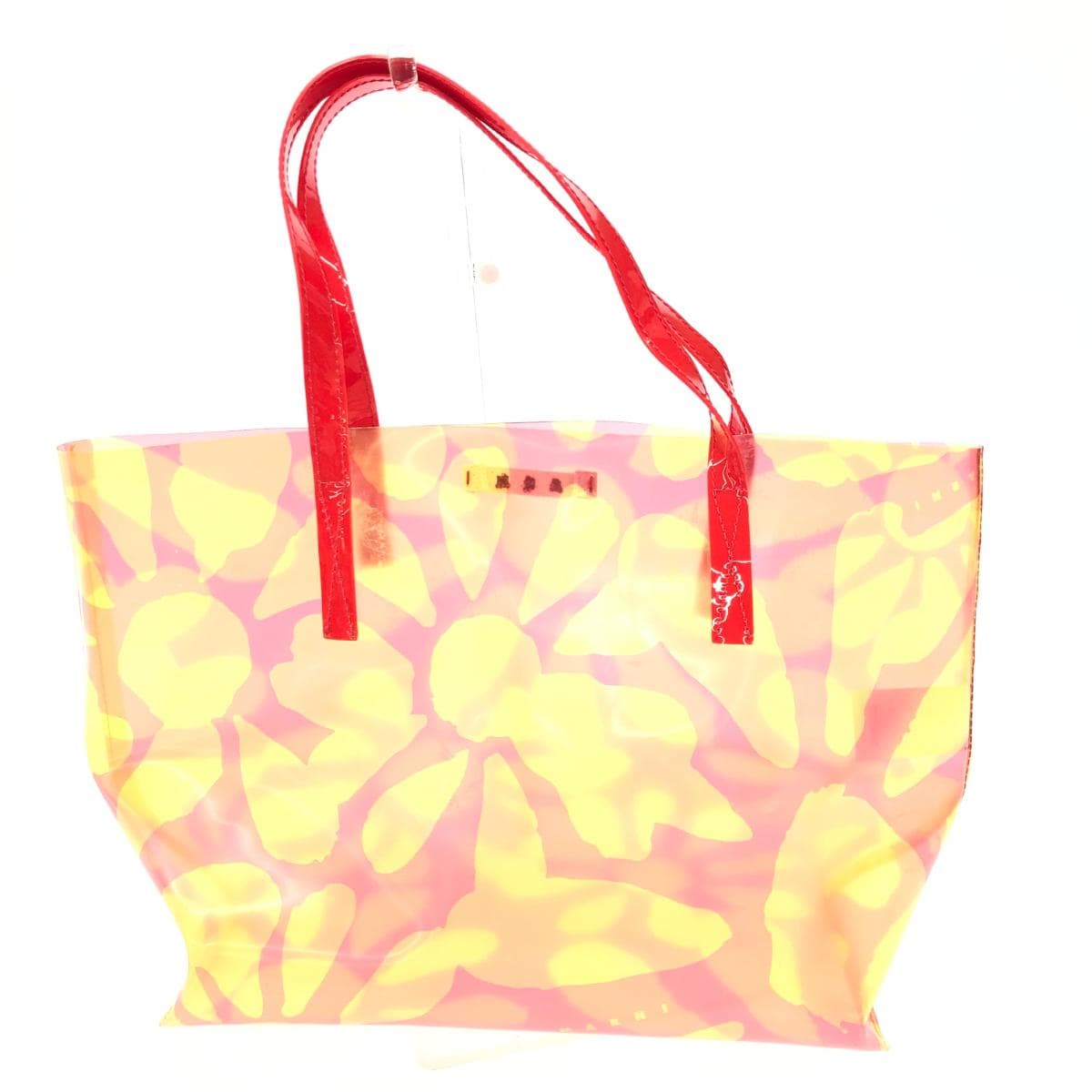 MARNI Tote Bag Flower/Vinyl Red/Yellow Women's