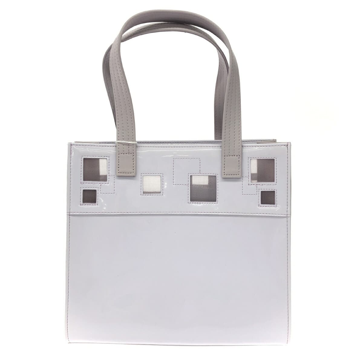 Ginza Yoshinoya Tote Bag Like New Enamel × Leather Purple Ladies