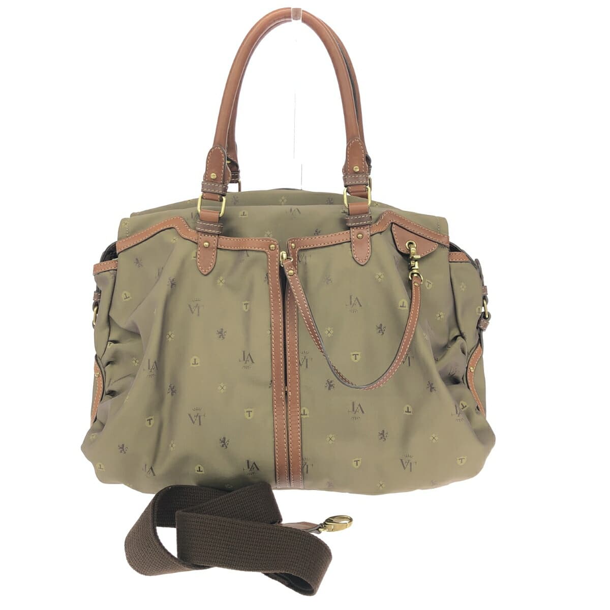 TOPKAPI 2WAY Bag / Vachetta Topkapi Good Condition Monogram / Nylon Khaki Ladies