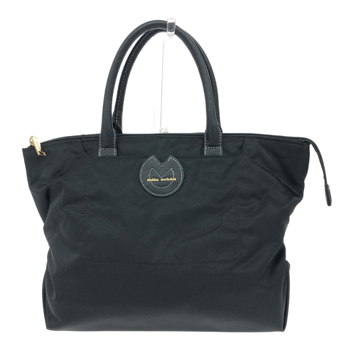 MILA SCHON Tote Bag Good Condition Nylon Black Women's