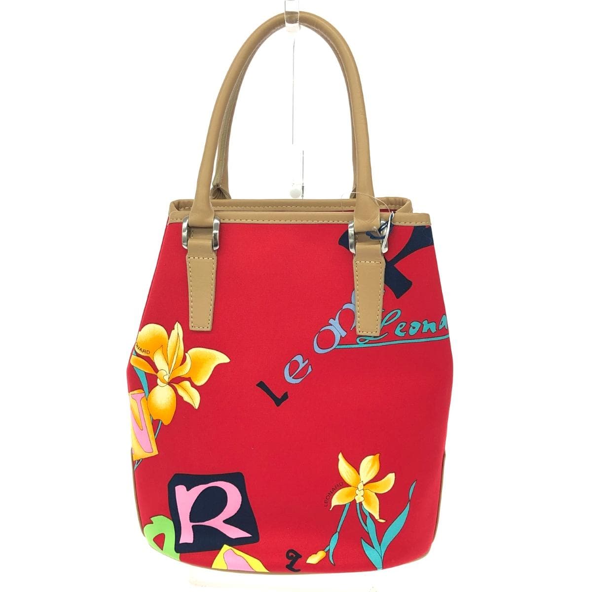 LEONARD Leonard Leonard Sports/Tote Bag Unused Item Logo/Floral Pattern/Nylon Red Women's