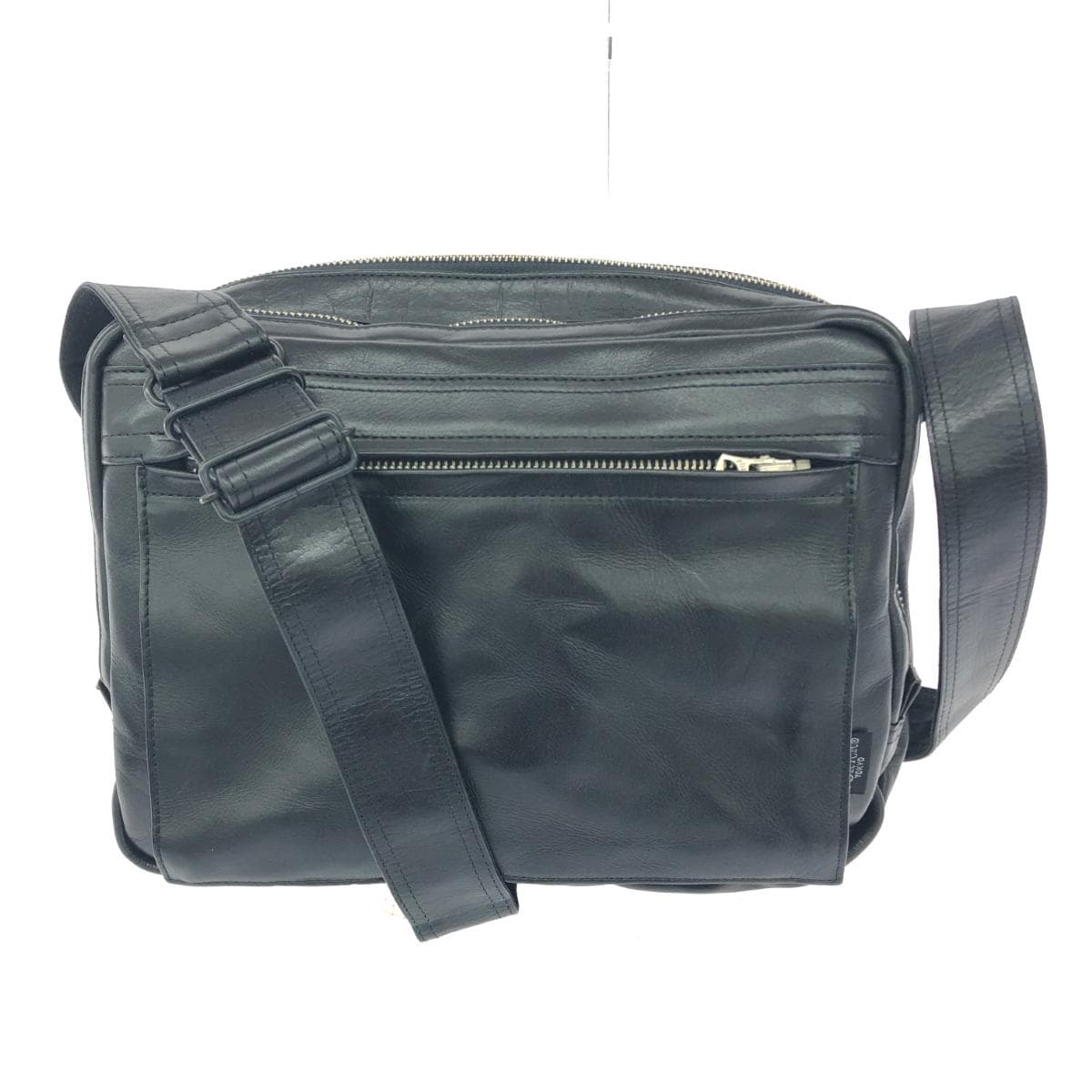 PORTER Shoulder Bag / Square Leather Black Unisex