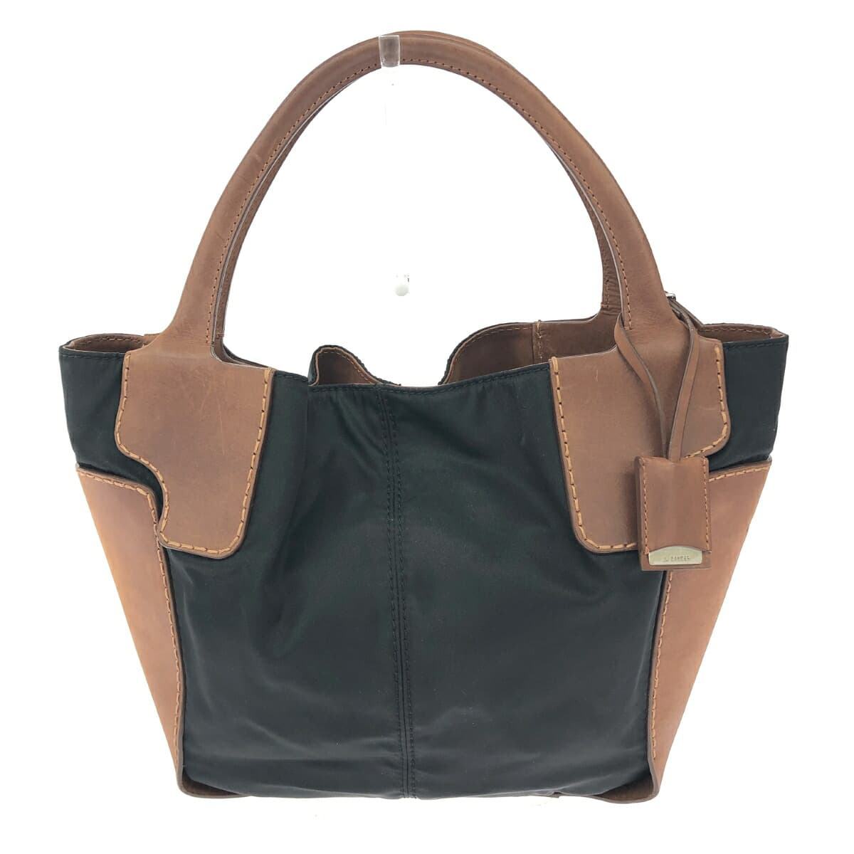 JIL SANDER Handbag Nylon × Leather Black/Brown Men's