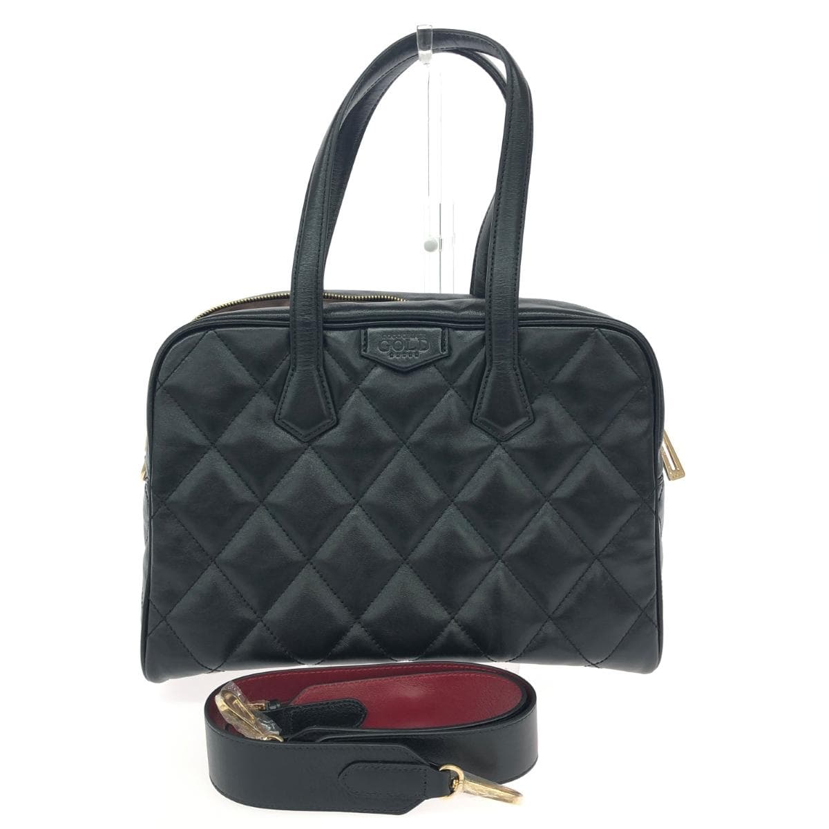 cococelux gold Cocoseriyukusu Gold 2WAY bag like new leather 501AB0341 black ladies