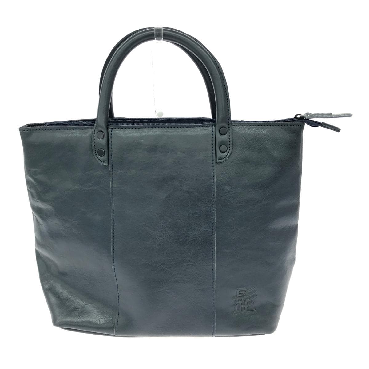 HARVEST LABEL Harvest Label / Tote Bag Like New Beard / Leather Navy Men's