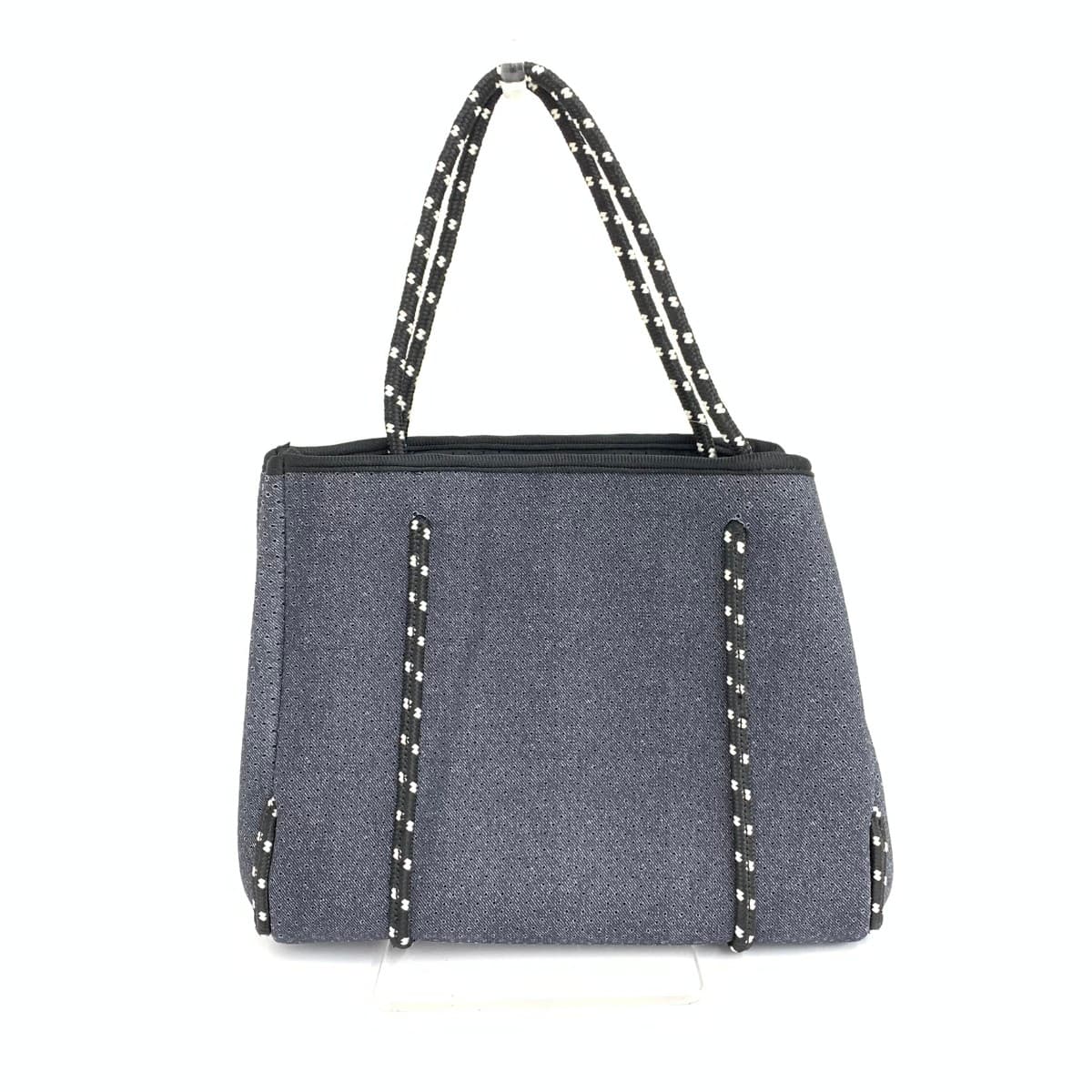CURI BISCUI Tote Bag Unused Neoprene Black/Navy for Women