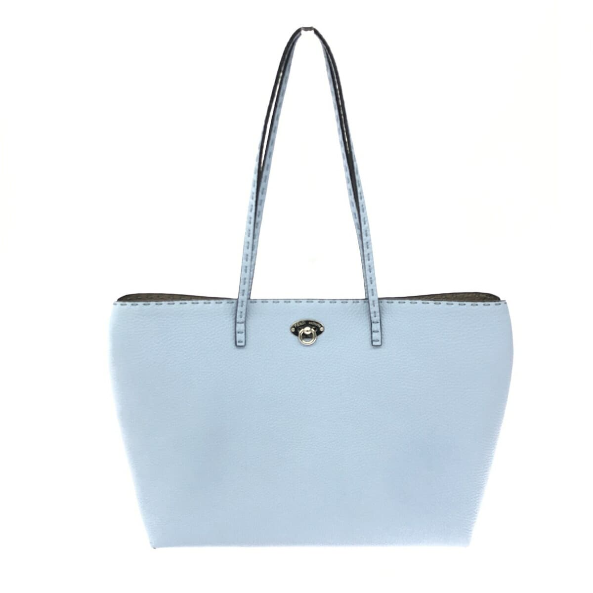 FENDI Selleria Carla Good Condition Leather Blue Women's