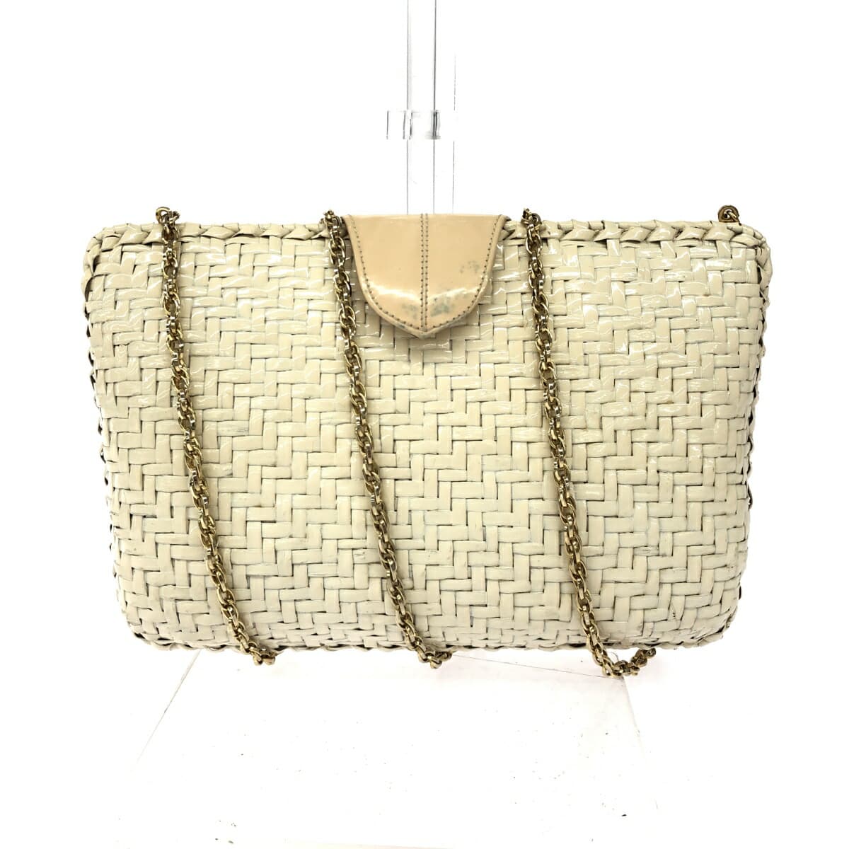 Rodo Rodo Chain Clutch Bag Rattan/Ivory Ladies