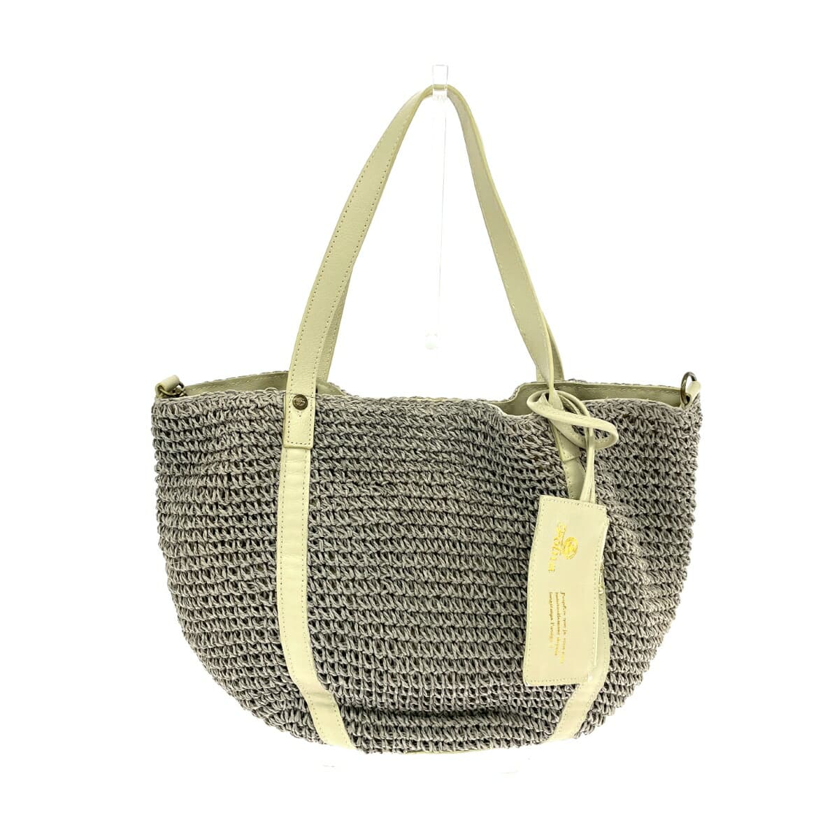 Folna Tote Bag Good Condition Paper Greige Women's