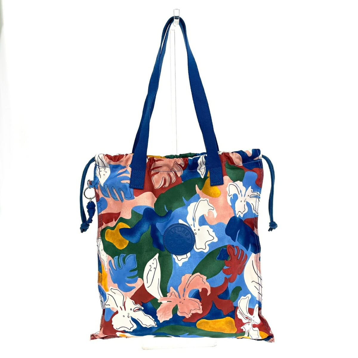 KIPLING Drawstring Tote Bag, All-over Pattern, Nylon, Multicolor, Women's