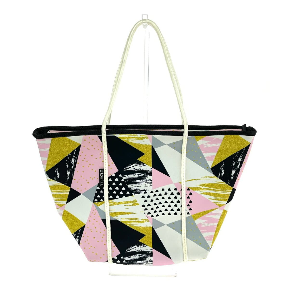 Willow Bay Tote Bag Geometric Neoprene Multicolor Ladies