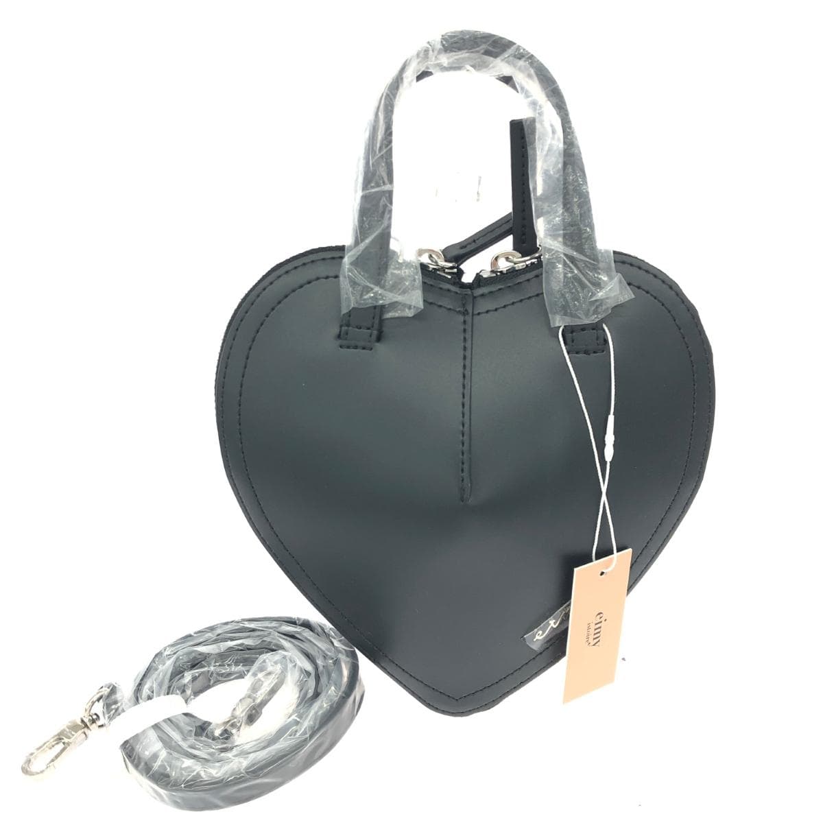 eimy istoire 2WAY bag unused item Heart/PVC Black Ladies
