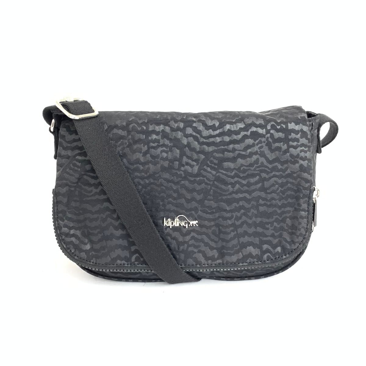 KIPLING Kipling Mini Shoulder Bag Unused Item All-over Pattern Nylon Black Ladies