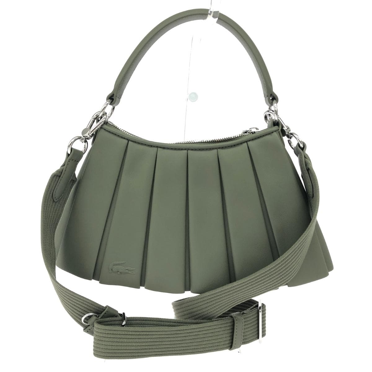 LACOSTE Shoulder Bag / Ranran Excellent Condition Khaki Women's