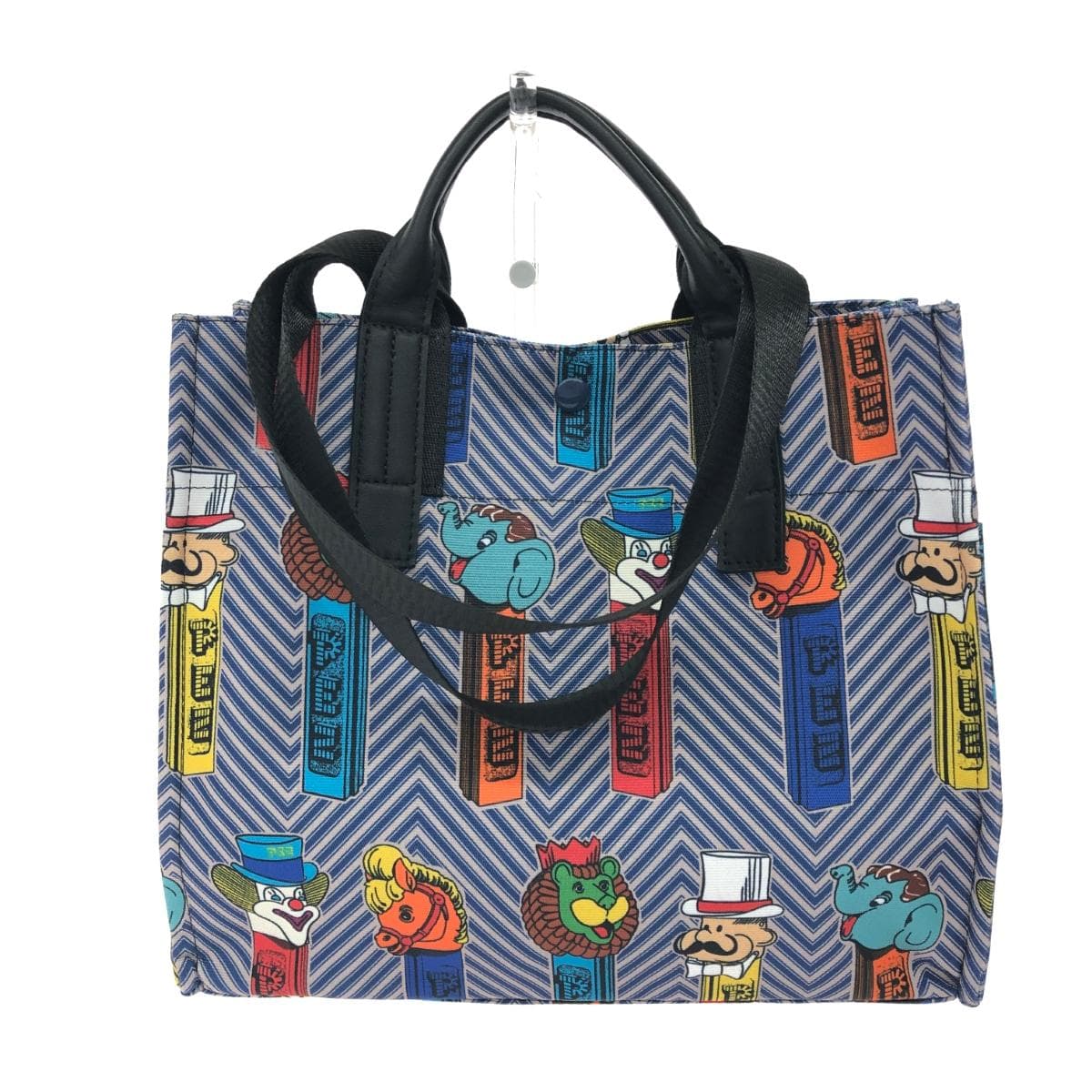 ear PAPILLONNER Tote Bag / Pets Collaboration Good Condition Nylon × Leather Navy Ladies