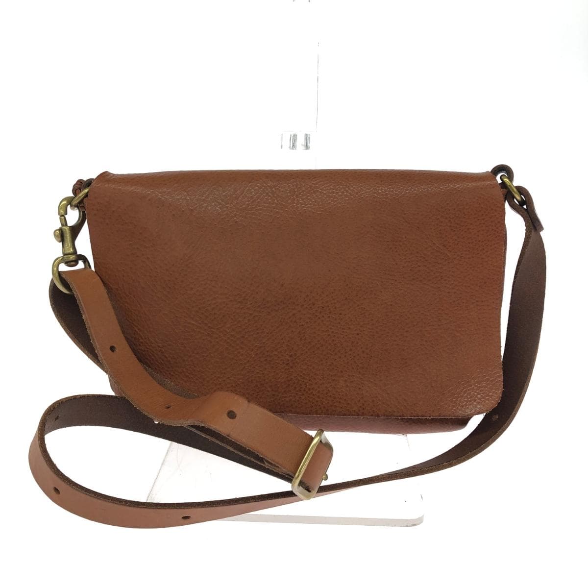 Organ Shoulder Bag Leather Brown