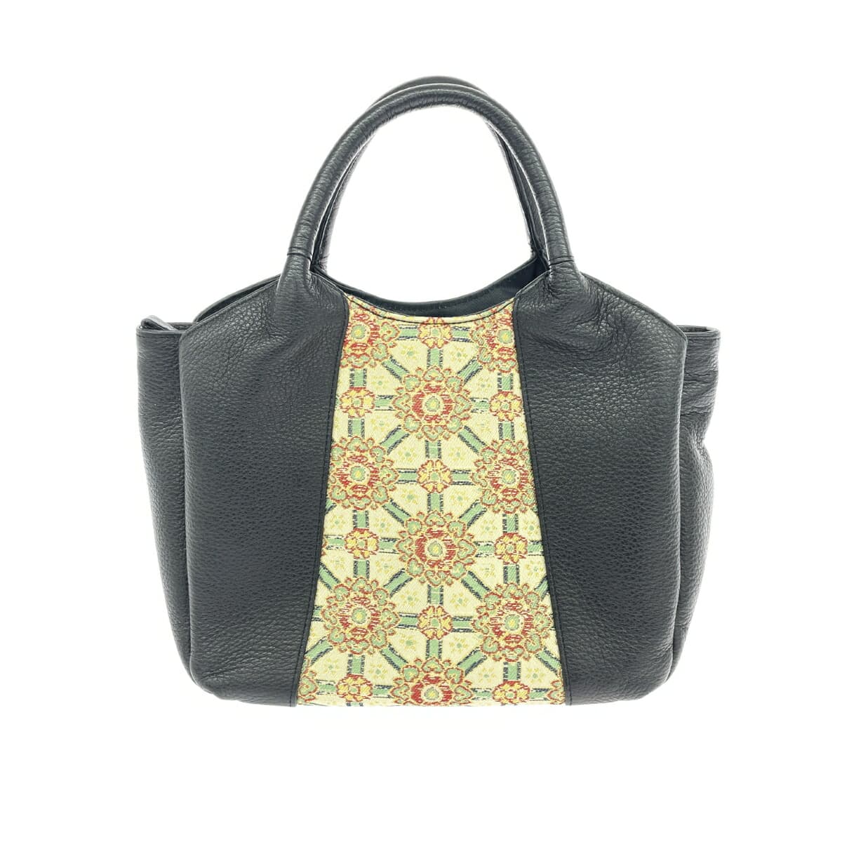 Tatsumura Art Textiles Handbag Leather Black Women's