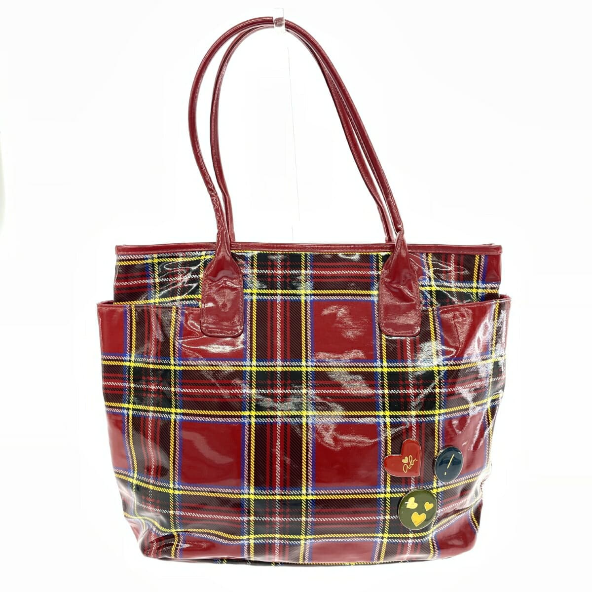 agnes b. Tote Bag Check Pattern Nylon Red Women's
