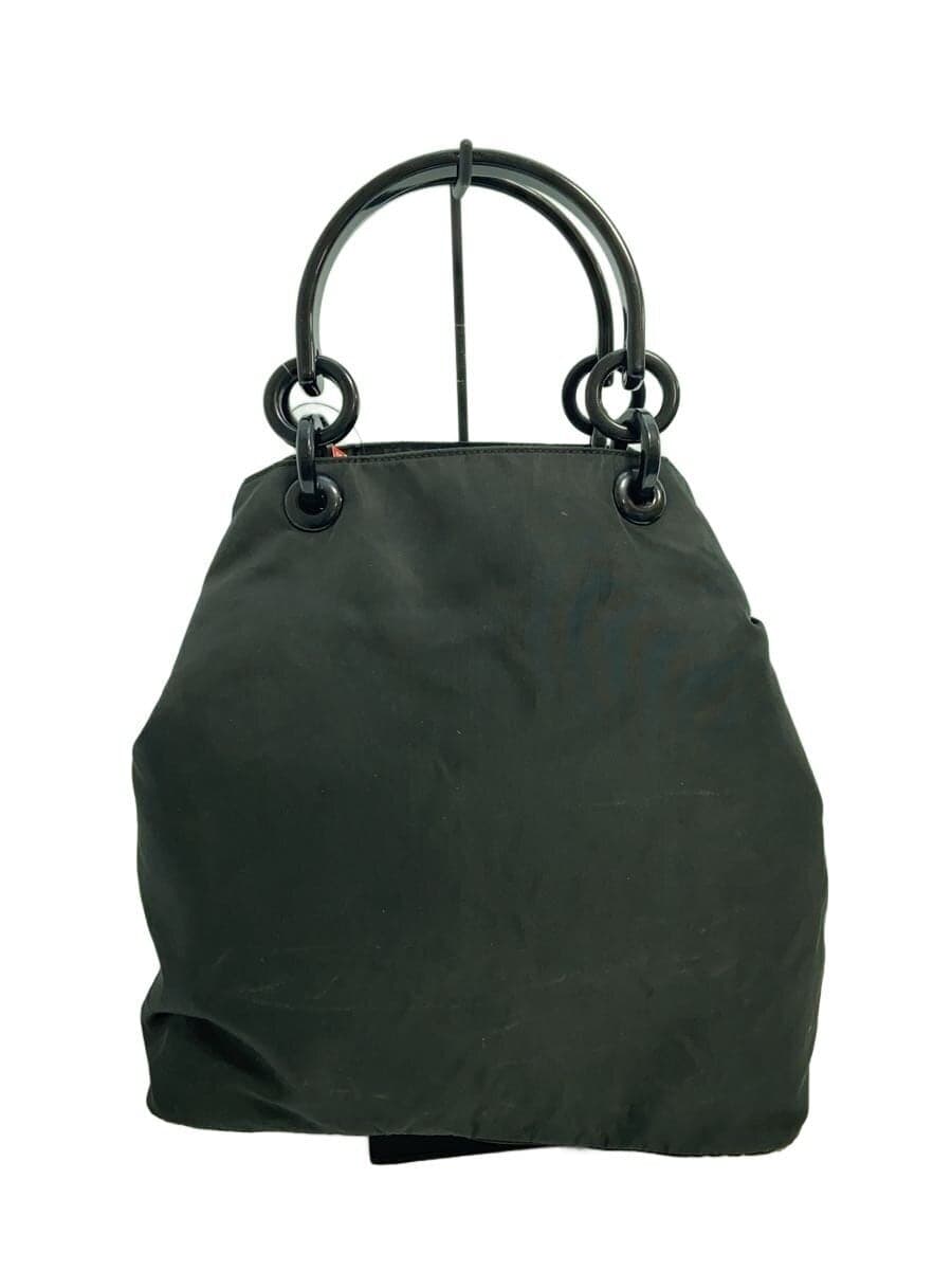 PRADA Handbag Nylon BLK Solid