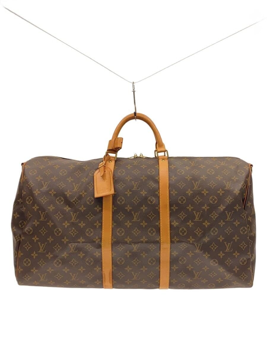 LOUIS VUITTON Keepall Bandouliere 60_Monogram Canvas PVC BRW