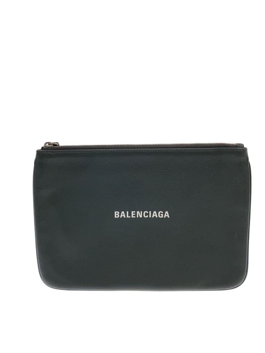 BALENCIAGA Pouch Leather GRY 551992