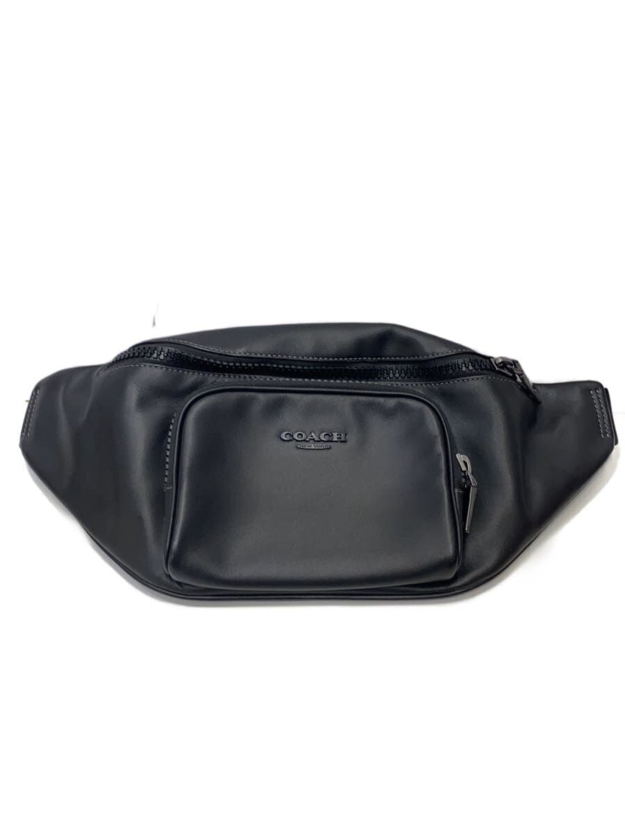 COACH Waist Bag Leather Black CT754